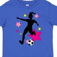 thumbnail image 4 of Inktastic Girl Playing Soccer- Pink and Yellow Stars Girls Toddler T-Shirt, 4 of 5