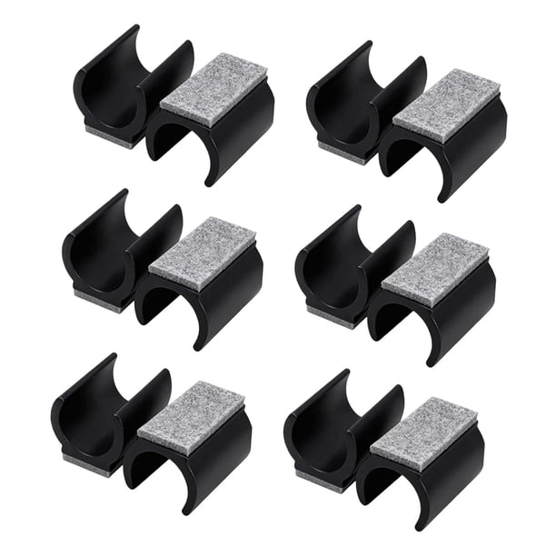 12 deslizadores en forma de U para patas de sillas. Deslizamientos suaves, antideslizantes, fáciles de instalar. Tapas protectoras para tubos