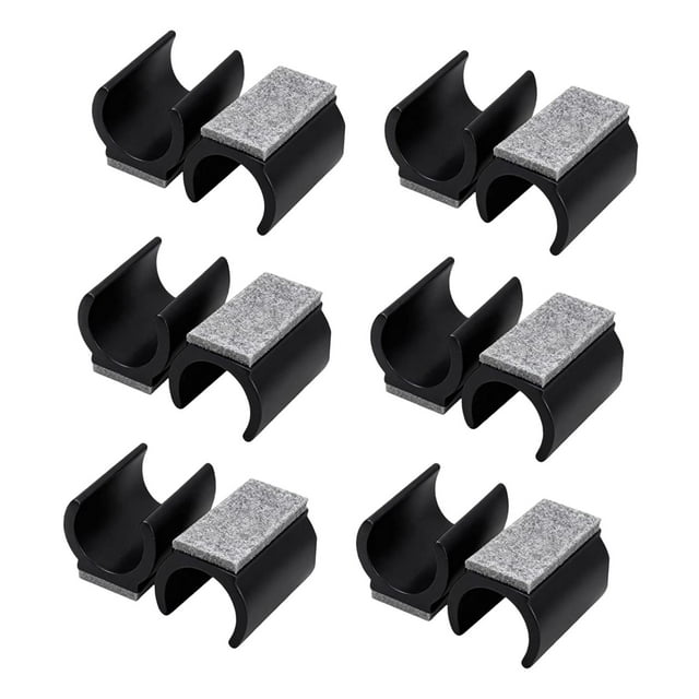 12 protectores de tubo en forma de U para patas de silla, rectangulares de 25 mm, silenciosos, fáciles de instalar, se deslizan suavemente gracias a s