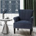 thumbnail image 5 of Accent Chair, Rivet Tufted Armchair, Single Lounge Sofa Club Chair for Bedroom Office, Navy Blue, 5 of 9