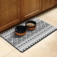 thumbnail image 3 of Dog Cat Food Mat, Dog Mat for Food and Water, Pet Dog Cat Bowl Mat, No-Slip Absorbent Water Water Bowl Mat with Stripe Boho,17inx30in, 3 of 7