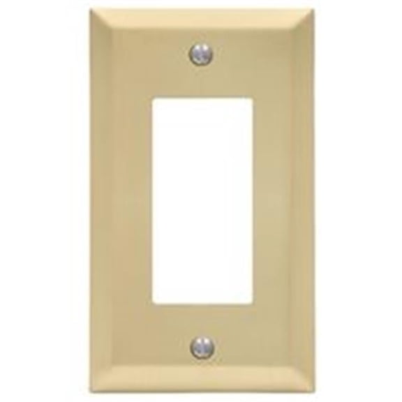 1 Gang Rocker-GFCI Century Steel Wallplate - Satin Brass