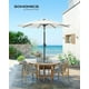 thumbnail image 1 of SONGMICS Sombrilla para Patio, Sombrilla de Mesa de Exterior de 2,29 m, con 8 costillas, UPF 50+, Inclinación Doble de 30°, Base no Incluida, para Patio, Jardín, Piscina, Blanco, 1 of 5