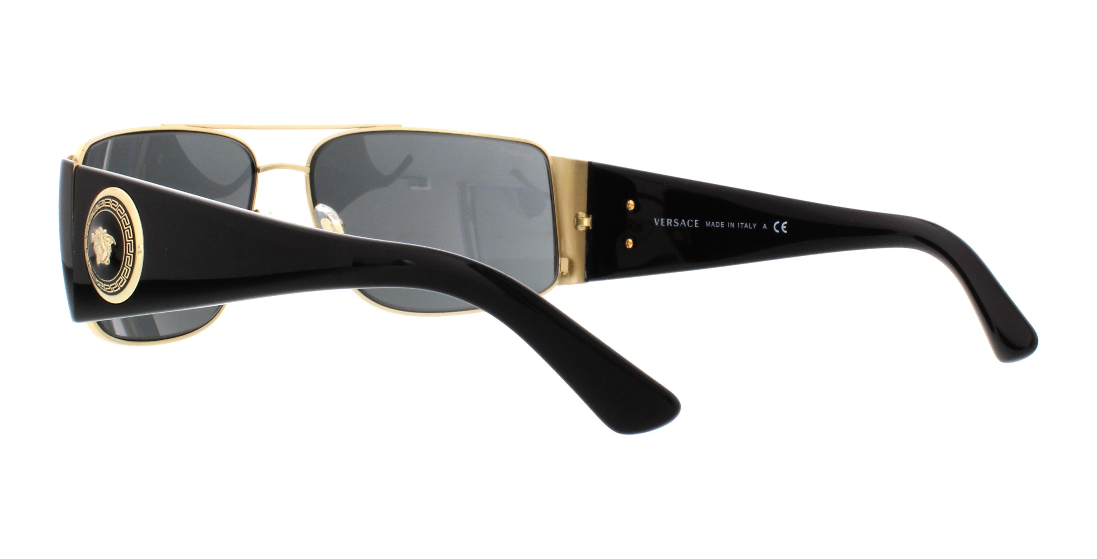 Versace VE2163-100287-63 Black Aviator Sunglasses - image 5 of 7
