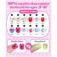 thumbnail image 4 of 3-6 Years Kids Press on Nails, 48 Pieces (2 Packs) Soft Fake Nails for Toddlers & Little Girls, Safe Reusable Stick on Nails, Cute Full Cover Glitter Nails for Preschoolers, Easy to Apply Nail Art, 4 of 6