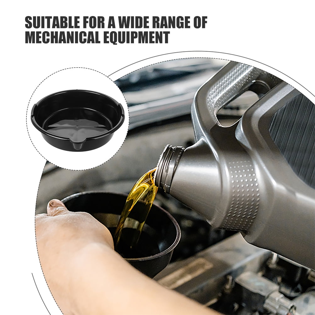 Supvox 2-Pack Reusable Oil Catch Pan Black Plastic Drip Tray for Spill Prevention and Control