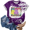 thumbnail image 5 of Women Graphic Tees Cartoon Printed Round Neck Short Sleeve T Shirt Halloween T Shirt Tops, 5 of 6
