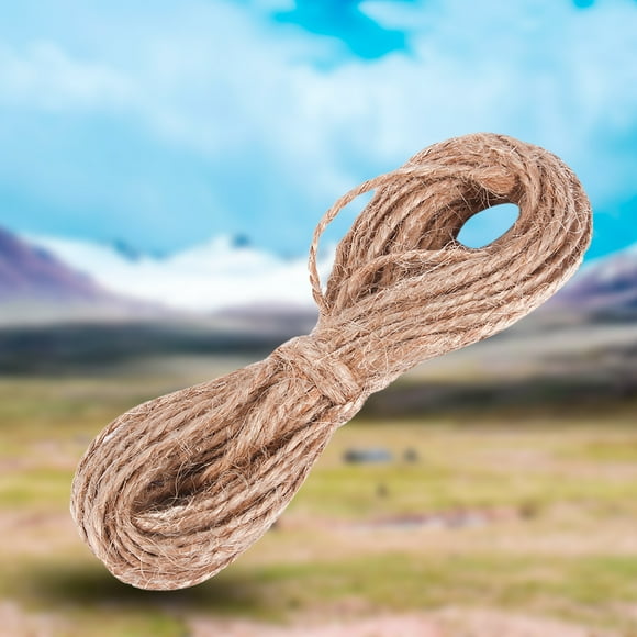 WALFRONT 8M Jute Twine String Hemp Rope Natural Brown For Hang Tag Jewelry Necklace Making DIY Craft, natural burlap rope, burlap rope