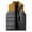Ginger #15, variant on Dresfit Mens Puffer Vest Sleeveless Cotton Lightweight Jacket Zip Up Thick Solid Color Winter Outerwear Quilted Plus Size Waistcoat with Pockets Black 3XL