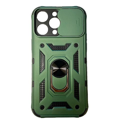 TopSave Camera Cover & Kickstand Shockproof Heavy Duty Protective with Magnetic Car Mount Holder Case For iPhone 14 Plus (6.7"), Green