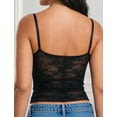 thumbnail image 3 of Aivtalk Lace Camisole Tops for Women V Neck Cami Shirt Tank Ladies Spaghetti Strap Tank Top with Paded Going Out Long Tank L Black, 3 of 7