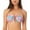 White Multi, variant on California Waves Womens Floral Print Knot-Front Bikini Swim Top