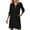 Black, variant on Dresses for Women Half Zip Color Block Polo Lapel Dress Long Sleeve Tunic Dresses Color Brown Size XXS
