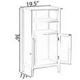 thumbnail image 6 of White Bathroom Storage Cabinet with 2 Doors and 2 Open Shelves for Bedroom, Bathroom, and Vanity, 6 of 6