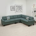 thumbnail image 2 of MAYEERTY Dendrobium Green Calico 4-Piece Living Room Sofa Set, 2 of 5