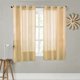 thumbnail image 2 of 1 par de cortinas de ventana con paneles transparentes con ojales para cualquier habitación, decoración de casa o puerta de patio, paneles de voile semitransparentes, oro rubí, 55" de ancho, 63" de, 2 of 2