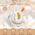 thumbnail image 2 of Taza de cerámica de 400ml, bonita cuchara de zanahoria, taza de agua, taza de negocios para parejas de estudiantes masculinos y femeninos, 2 of 5