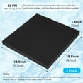 thumbnail image 3 of Aquarium Sponge Filter Pad, Bio Filter Media Foam Sponges, Cut-to-Size Foam for Fish Tank Ponds Filter Accessories (18.5"x18.5"x1.6", 50PPI) 2 Pack, 3 of 11