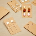 thumbnail image 2 of 200-Pack Kraft Paper Earring Display Cards for Hanging Earrings, Studs, Bulk Jewelry Cards for Retail, Trade Show, Boutique, Small Business Packaging (3.5x2 in), 2 of 9