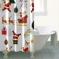 thumbnail image 4 of White Christmas Santa and Gift Pattern Shower Curtain 36"x72" ,Bathroom Decorative Shower Curtains Set with 12 Hooks,Modern Waterproof Washable Shower Curtain, 4 of 6
