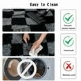 thumbnail image 5 of Conbriboy 5x7ft Black And Gray Area Rug For Living Room Classic Checkered Shaggy Rug Non-Slip High Pile Soft Fluffy Rug Sticker Included Fuzzy Carpet Bedroom Kids Toddler Room Nursery Playroom, 5 of 8