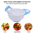 thumbnail image 6 of Baby Grinding Bowl Baby Food Handmade Grinding Bowl Fruits Masher Bowl Baby food grinder Child Holding Fine Grinding Rod Bowl Blue and white, 6 of 9