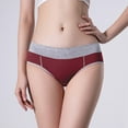 thumbnail image 2 of Riforla Underwear for Women Women High Waist Cotton Knickers Ladies Panties Full Coverage Briefs Underpants Plus Size Multicolor Womens Panties Brick Red XXL, 2 of 4