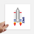 thumbnail image 1 of Space Ship Rocket Universe Pixel Sticker Tags Wall Picture Laptop Decal Self adhesive, 1 of 1