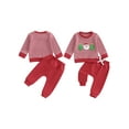 thumbnail image 2 of BemeyourBBs Boy Christmas Outfits Santa Embroidery Long Sleeve Pullover + Pants, 2 of 9