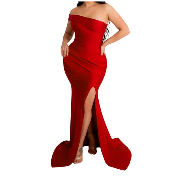 Sentmoon Swing Sheath Dress Holiday Dresses for Women Pleated Slim Solid Color Short Dresses,Loose Flowy Fashion Womens Fashion Red XXL