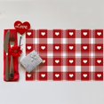 thumbnail image 2 of Dsscvnef Valentine's Day Linen Placemat for Couples Dinner Decorative Table Mat Heat Insulation Dining Accessories 4PCS, 2 of 6