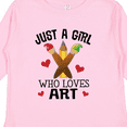 thumbnail image 4 of Inktastic Artist Just a Girl Who Loves Art Girls Long Sleeve Toddler T-Shirt, 4 of 5