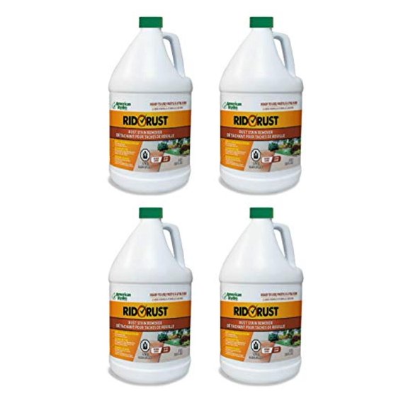 American Hydro Systems 2662 Rid O' Rust Liquid Rust Stain Remover, 1 Gallon, 4 Pack
