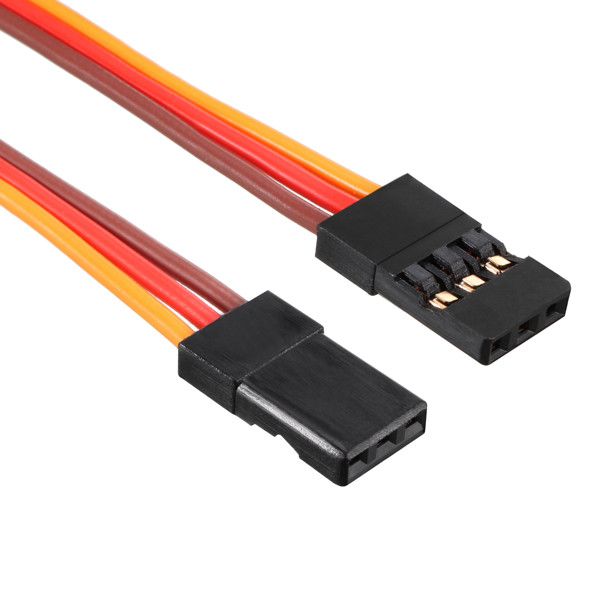 uxcell 13CM 3-Pin Male to Male Lead Twisted Servo Extension Cable Cord Connectors 22AWG 60-Cores Wire for RC Futaba JR Servo 