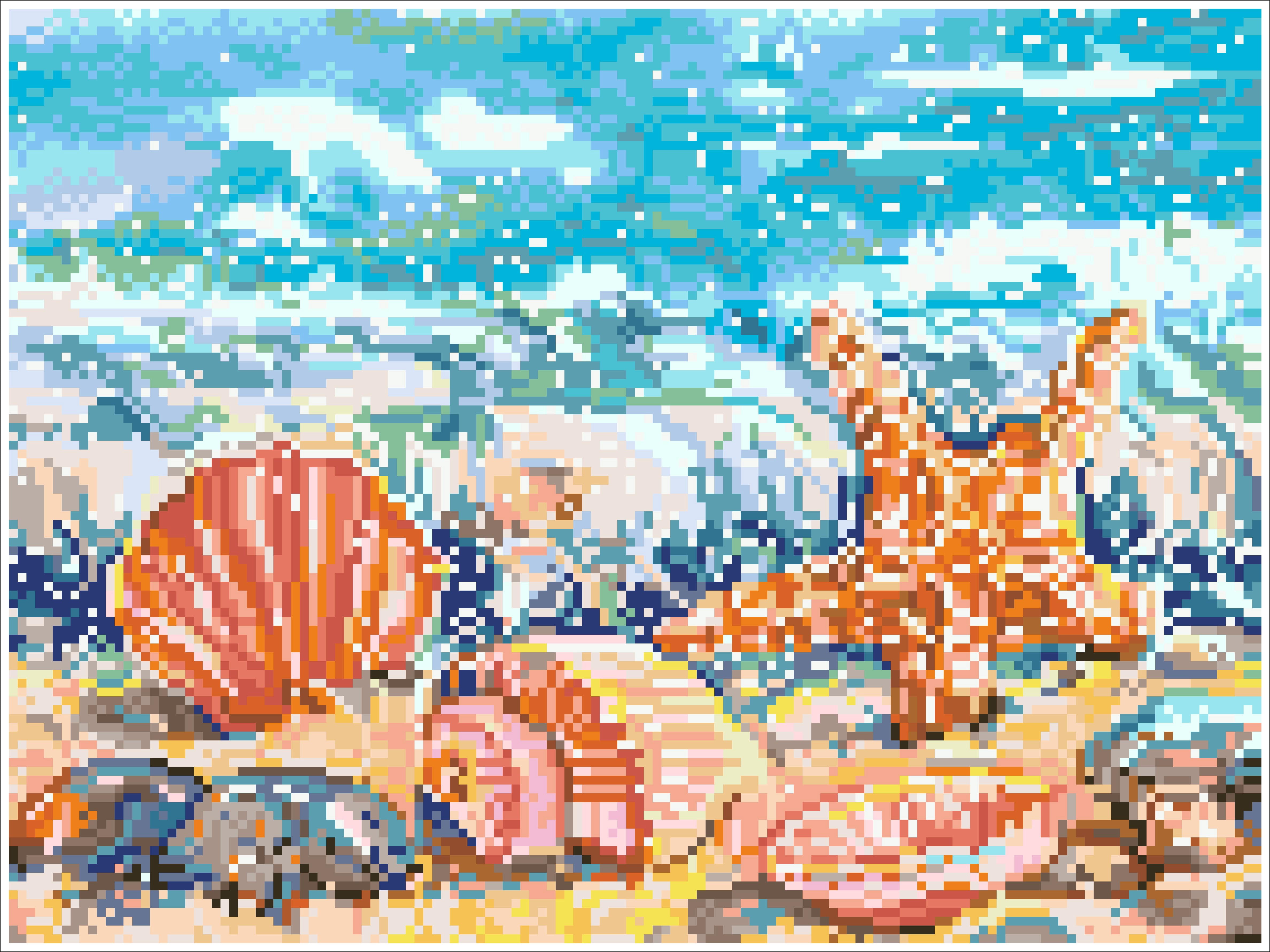 DIAMOND DOTZ Diamond Painting Kit Summertime Beach Shells 16x12