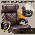 thumbnail image 4 of Qusaphy Big and Tall 800 lbs Heavy Duty Executive Office Chair, Ergonomic High Back PU Leather Computer Chair with Massage Footstool, 4 of 9