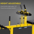 thumbnail image 3 of Soozier Adjustable Steel Seated Calf Raise Exercise Strength Training Gym Equipment, Yellow, 3 of 9