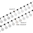 thumbnail image 2 of Unique Bargains Rhinestone Chain with Tassel, 6.56 Ft Diamond Tassel Chain Fringe Sequin Beaded Trim Bulk (White Silver, Black), 2 of 6