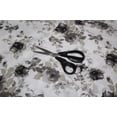 thumbnail image 4 of 100% linen beautiful black grey and white floral print fabric 58" wide [9907], 4 of 4