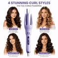thumbnail image 6 of LEFINEE Automatic Hair Curler, Rotating Curling Iron with 4 Heat Settings, Negative Ion Technology, Dual Voltage Travel Hair Curler, Purple, 6 of 9