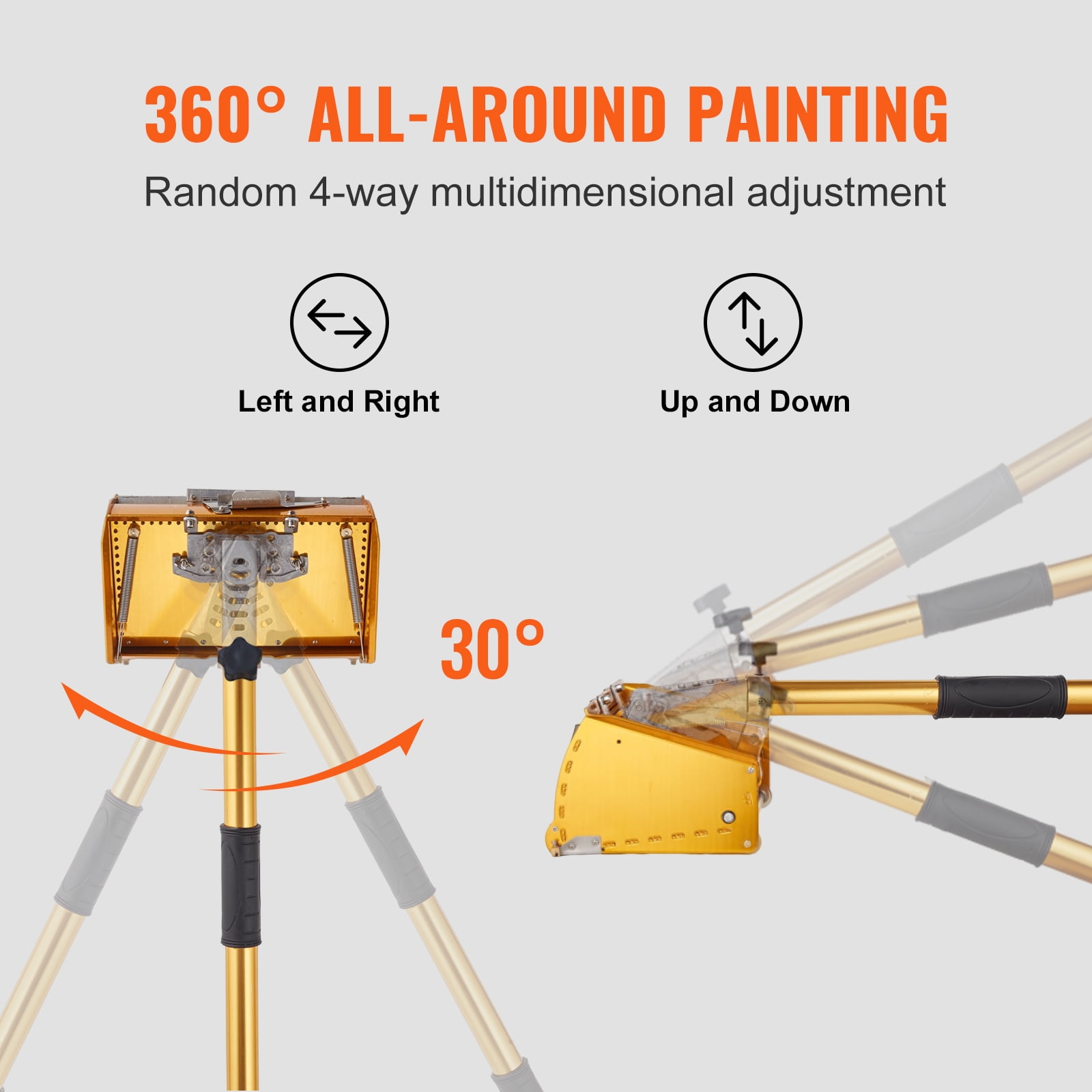 BENTISM Drywall Flat Box Handle Flat Finishing Handle 40''-64'' Extendable Paint
