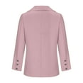 thumbnail image 5 of tklpehg Women's Blazers & Suit Jackets Bussiness Casual Blazers Button Work Office Blazer Jacket Solid Color Long Sleeve Leisure Loose Fall Coat Overcoat Outwear Pink XL, 5 of 8