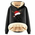 thumbnail image 1 of WILLBEST Sudadera de Mujer con Capucha Estampada con Letras Navideñas, de Lana, Cálida para El Invierno XX-Grande, 1 of 4