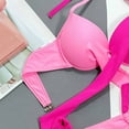 thumbnail image 7 of Munlar Swimming Suits for Women Pink 2 Piece Bikinis High Cut Solid Spaghetti Straps 2025 Swimsuit Sets, 7 of 7