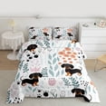 thumbnail image 2 of Homewish Cartoon Dachshund 2pcs Bedding Comforter Set for Preppy Children Kids,Dreamy Princess Twin Comforter Sets,Kawaii Animal Breathable Bedding Set,Luxury Bedroom Decor,Reversible, 2 of 8