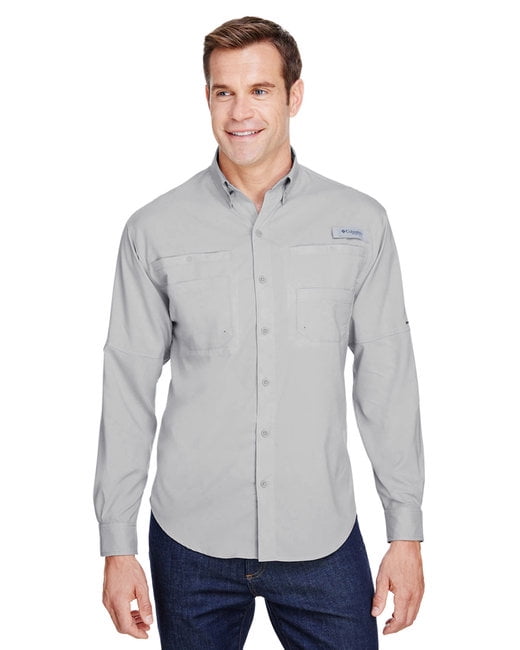 4X Tall Cool Grey Columbia Mens Tamiami II Short Sleeve Shirt