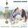 thumbnail image 6 of Daisy Wind Chimes Outdoor, 32” Bronze Flower Garden Windchime for Yard Patio Decor, Memorial Gift for Mom, 6 of 6