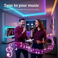 thumbnail image 3 of PYYAN-Smart LED Light Strips,50 ft WiFi LED Light,Sound Activated Color Changing with Alexa and Google,Sync Music with Led Strip Lights for Bedroom for Living Room, Home Decor, 3 of 4