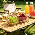 thumbnail image 4 of Clear Acrylic Divided Serving Tray - 2-Compartment Snack Platter for Parties, Fruit, Nuts & Appetizers with Iron Stand, 4 of 7