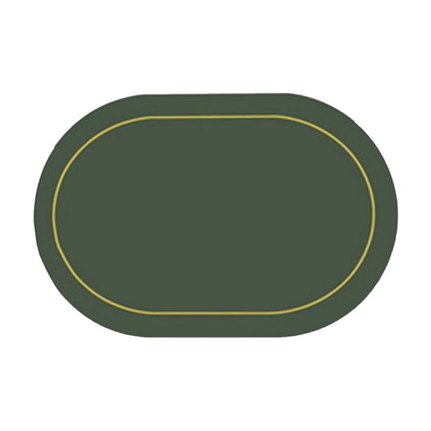 Yhmxh Tapete de comedor occidental de cuero de color sólido, resistente al aceite, para mesa de comedor, para hotel, hogar, antideslizante, tapete para cuencos, tapete aislante ovalado